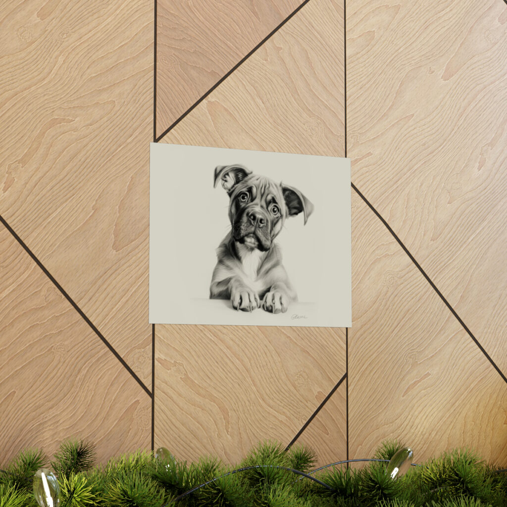 Boxer Dog Portrait Fine Art Print