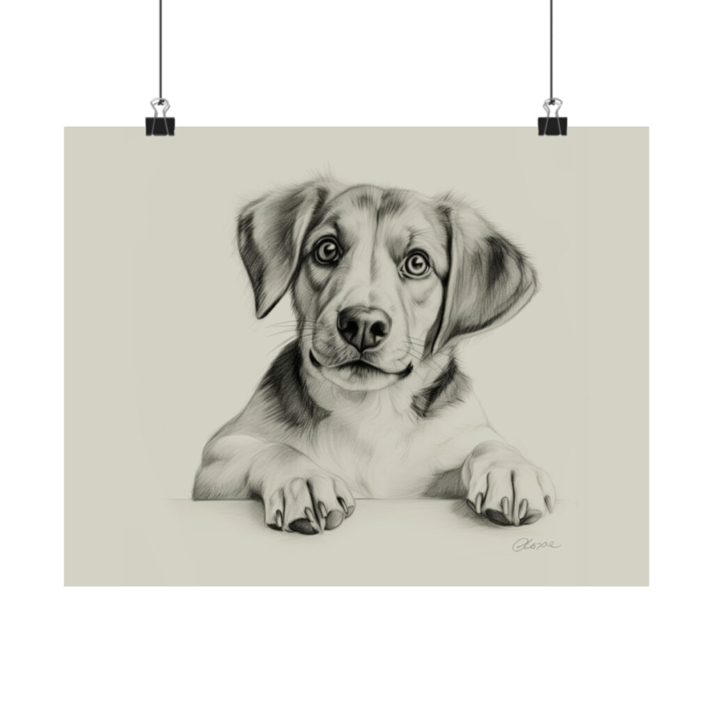 Beagle Dog Portrait Fine Art Print