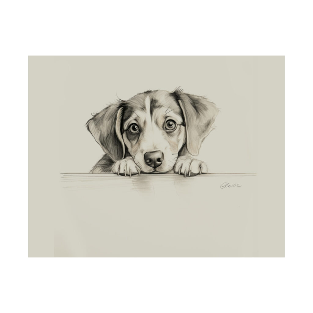 Beagle Dog Portrait Fine Art Print