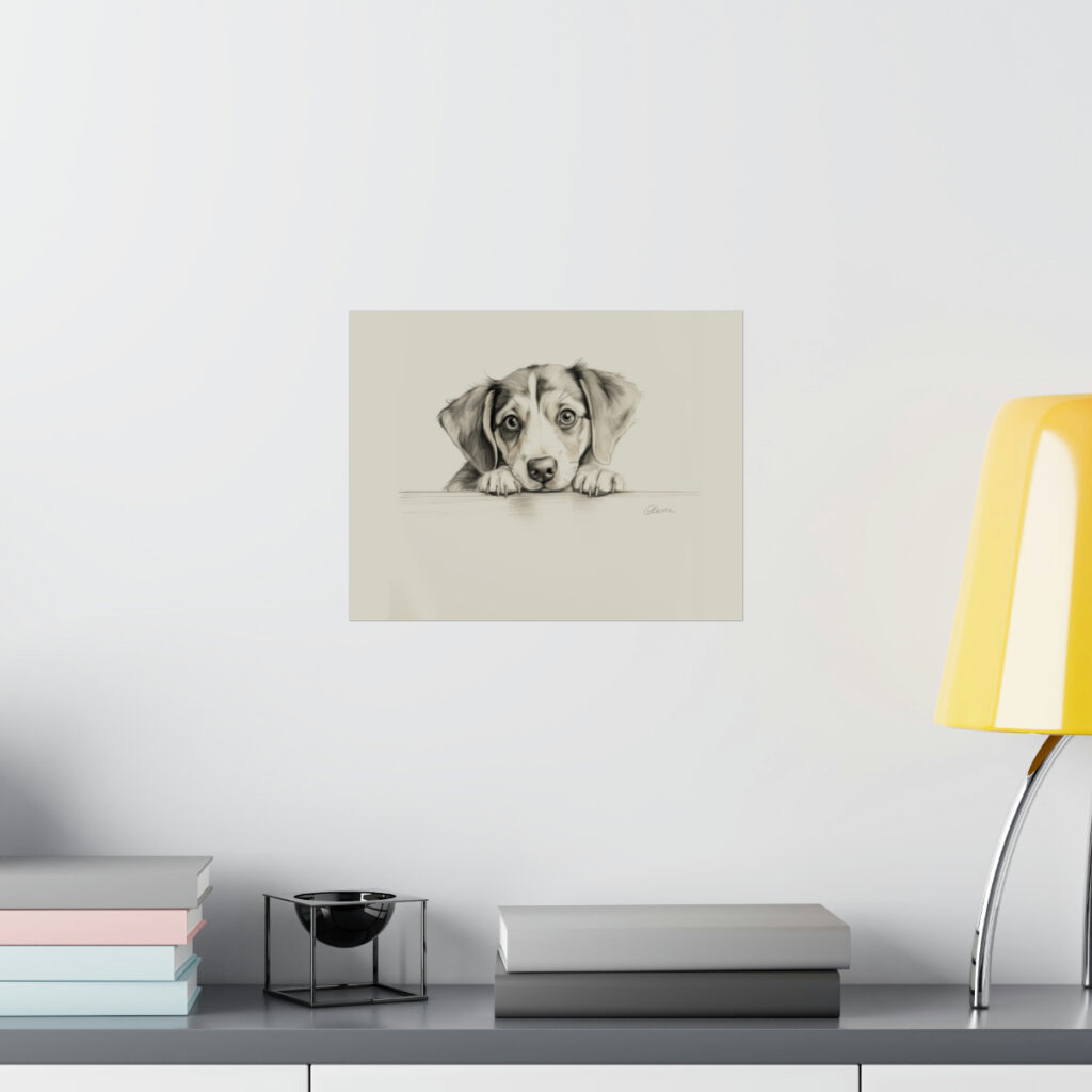 Beagle Dog Portrait Fine Art Print