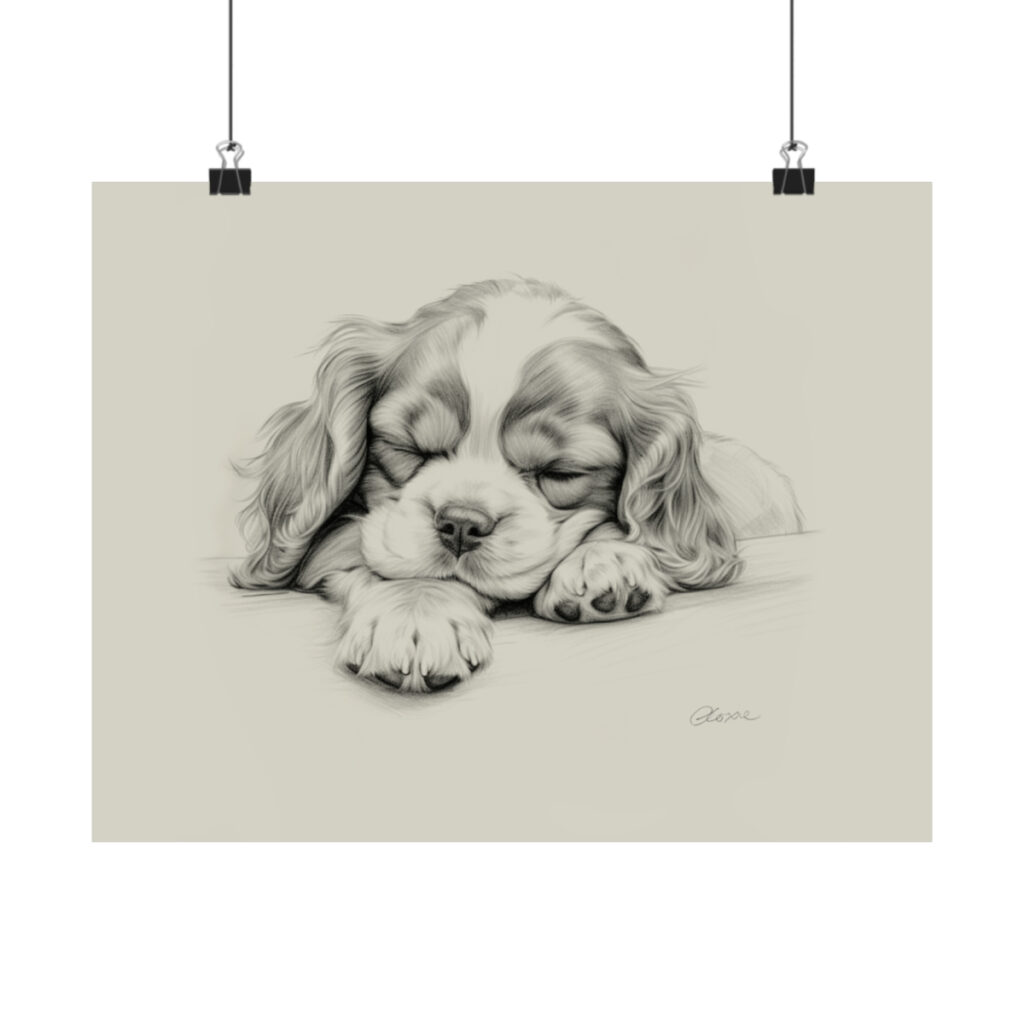 Cavalier King Charles Spaniel Portrait Fine Art Print