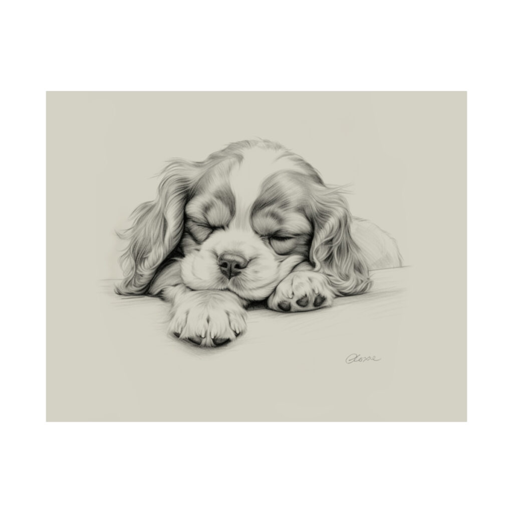 Cavalier King Charles Spaniel Portrait Fine Art Print