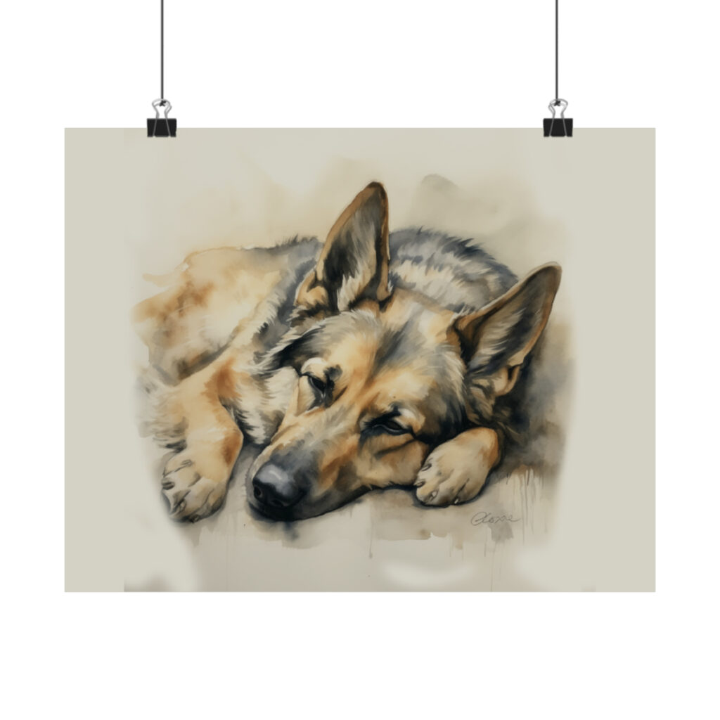 German Shepherd Portrait Fine Art Print