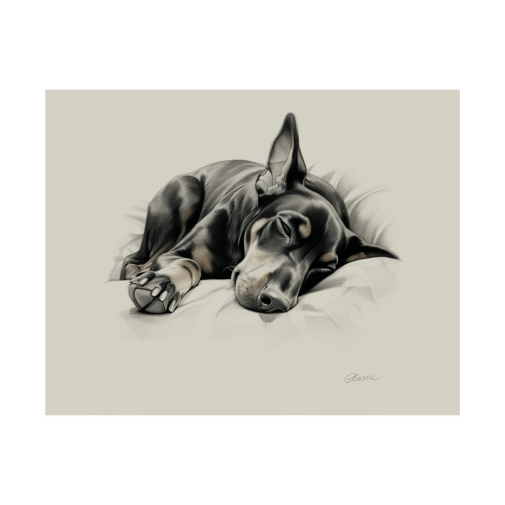 Doberman Portrait Fine Art Print