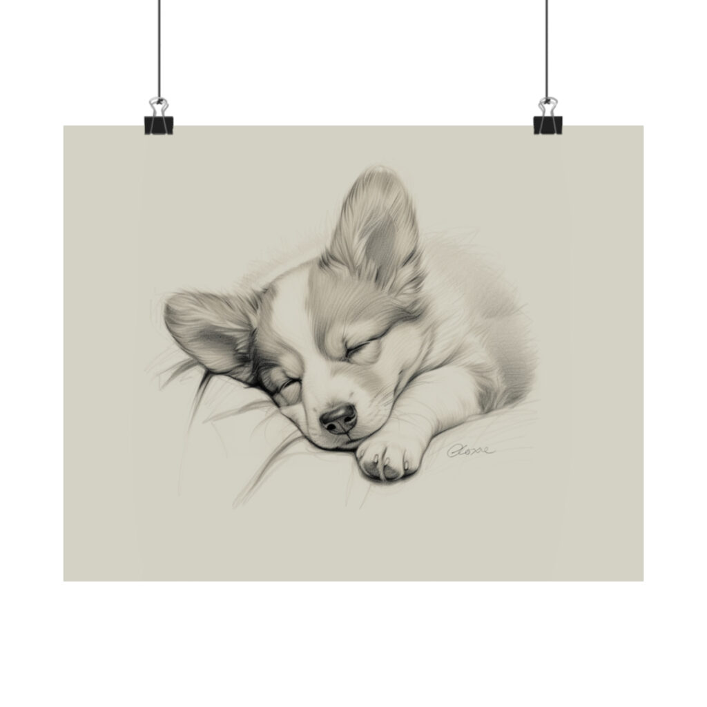 Pembroke Welsh Corgi Portrait Fine Art Print