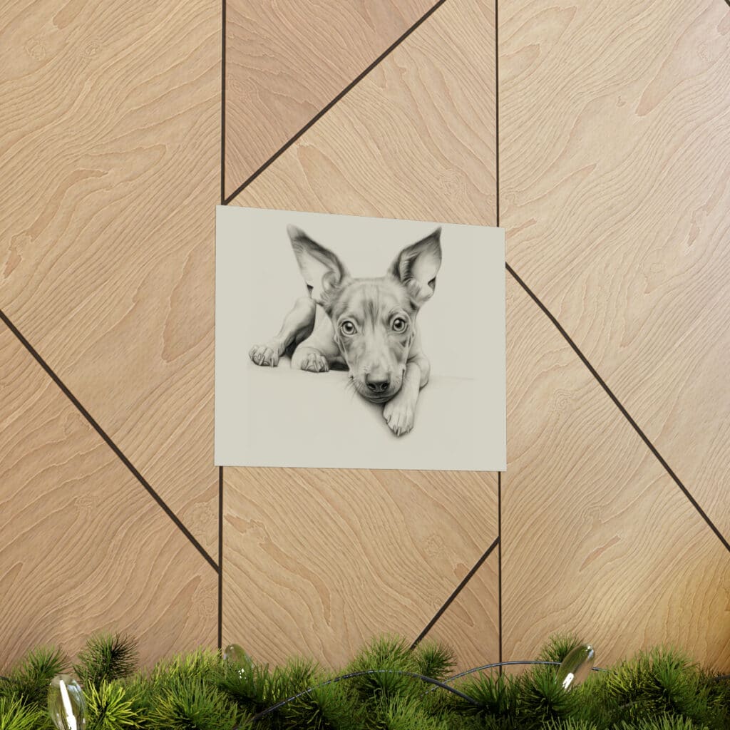 American Hairless Terrier Portrait Fine Art Print