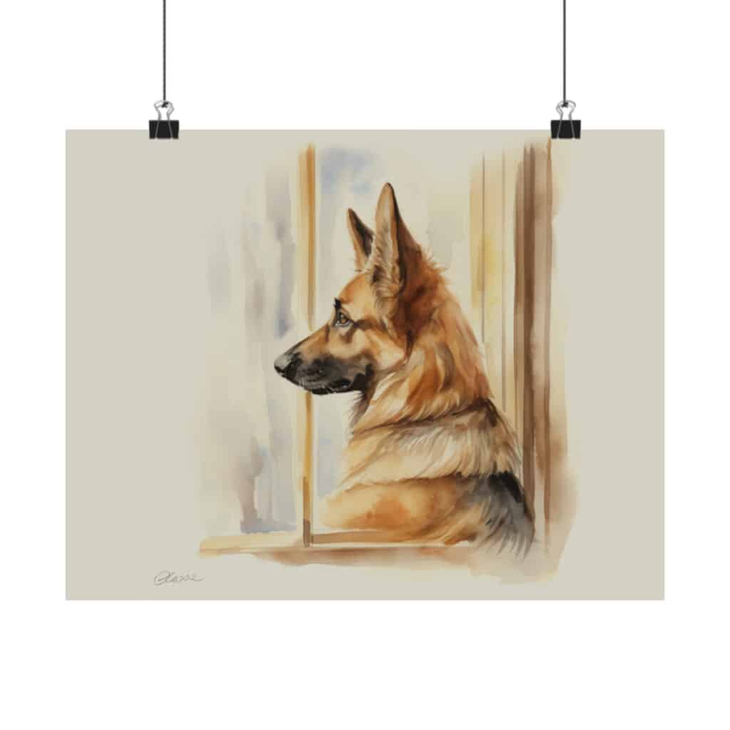 German Shepherd Portrait Fine Art Print