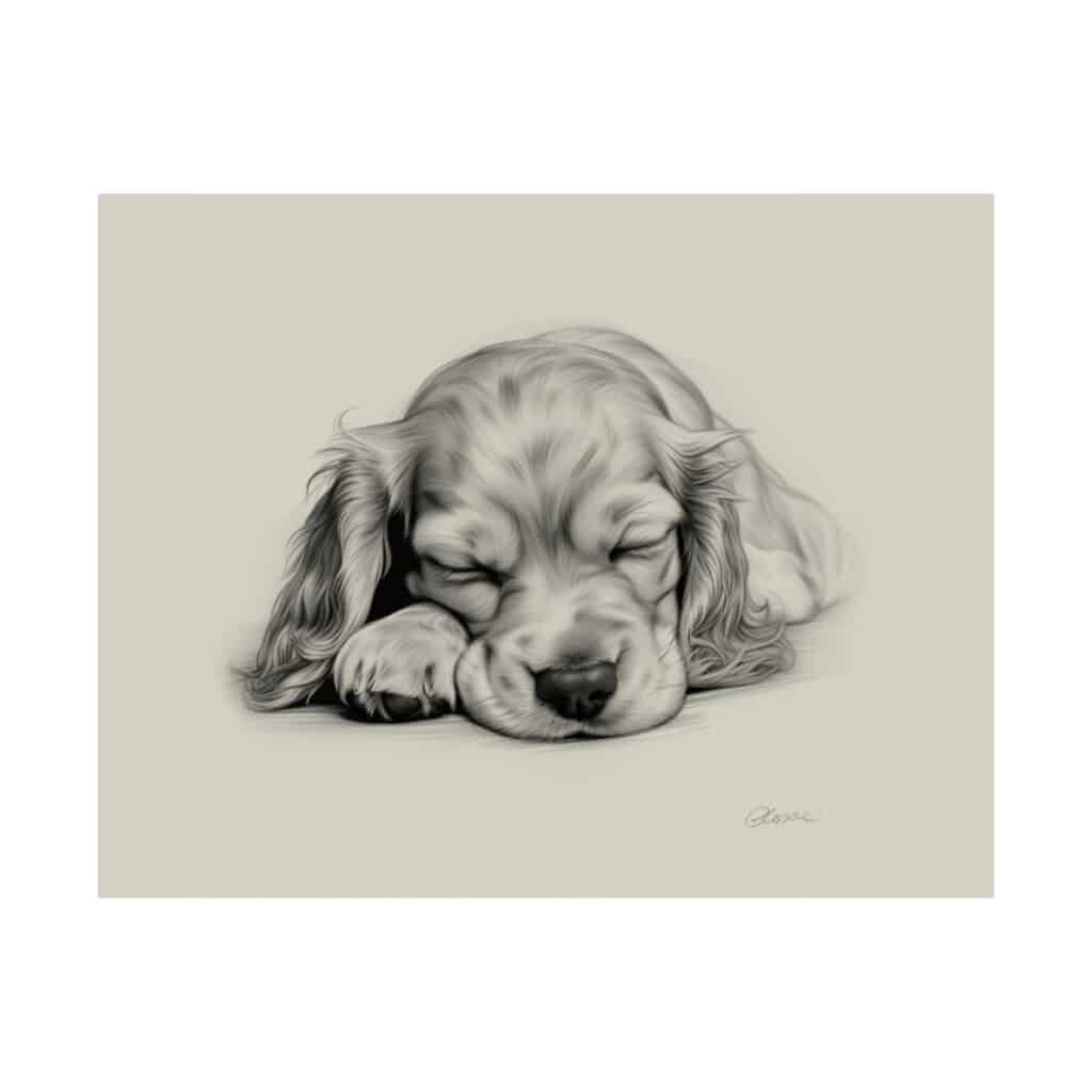 English Cocker Spaniel Portrait Fine Art Print