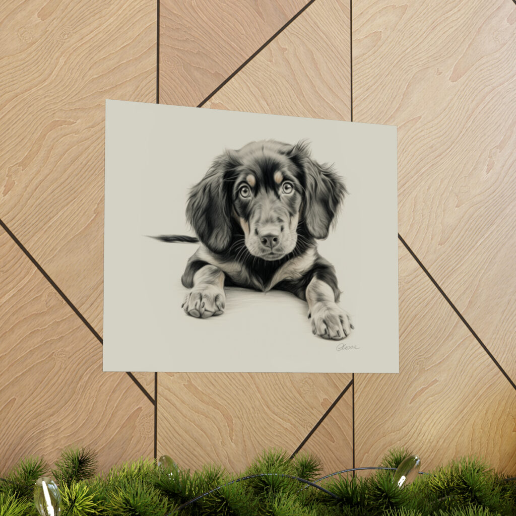 Gordon Setter Portrait Fine Art Print