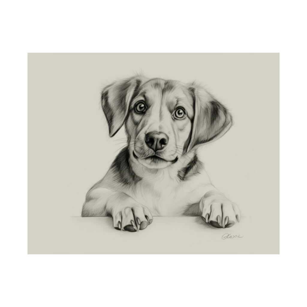 Beagle Dog Portrait Fine Art Print