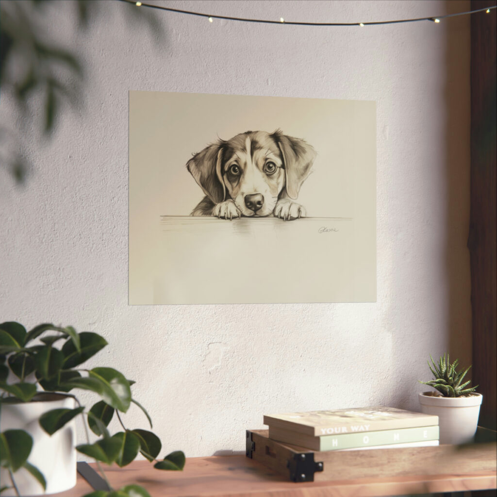 Beagle Dog Portrait Fine Art Print