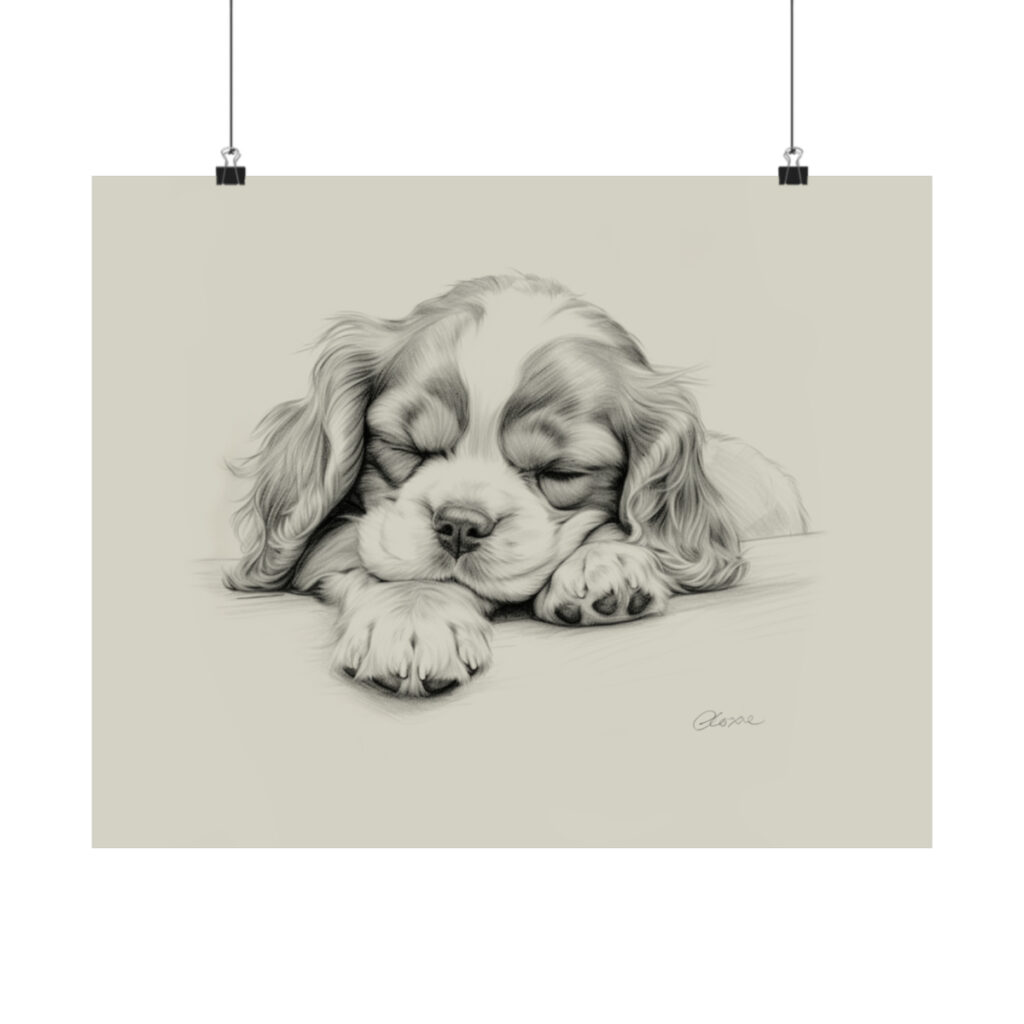 Cavalier King Charles Spaniel Portrait Fine Art Print