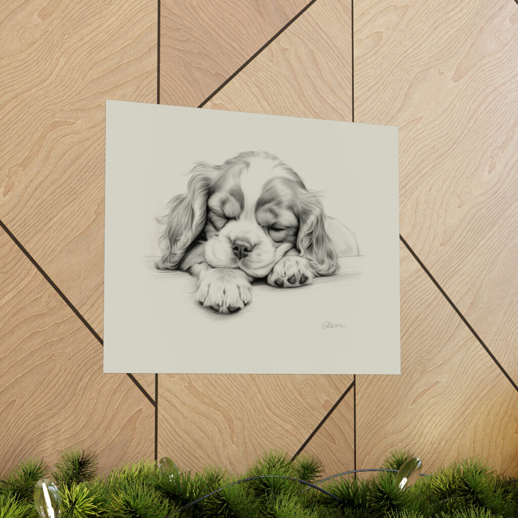 Cavalier King Charles Spaniel Portrait Fine Art Print