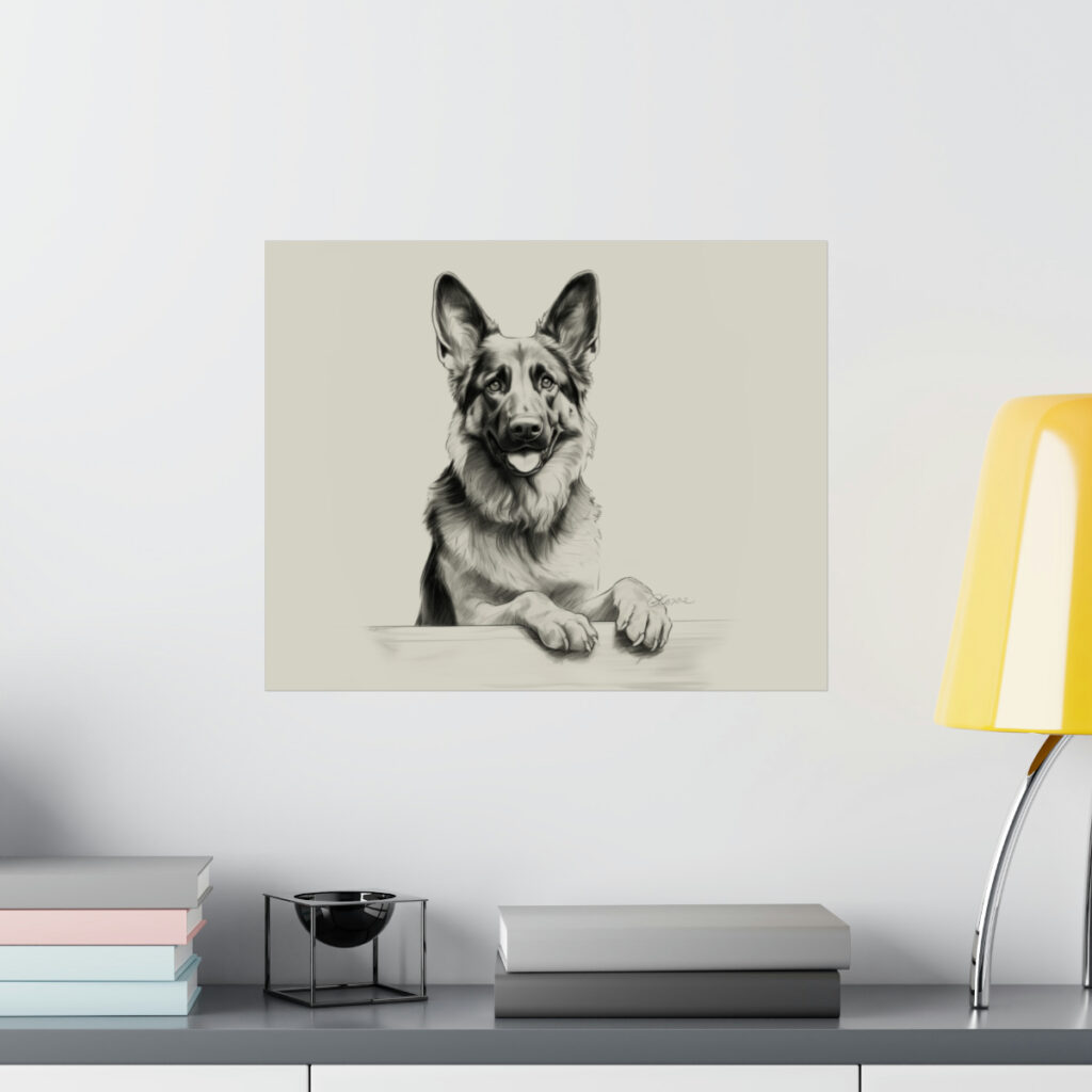 German Shepherd Portrait Fine Art Print