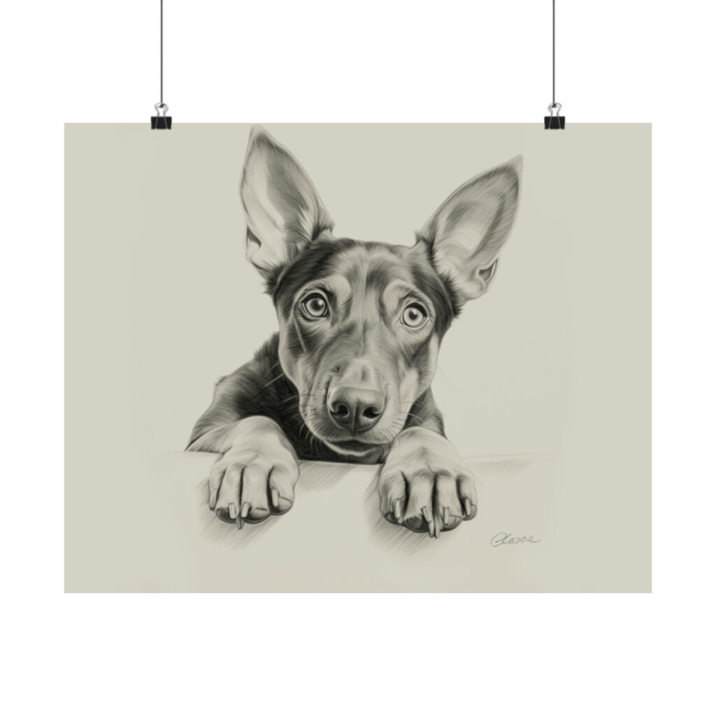 Doberman Portrait Fine Art Print