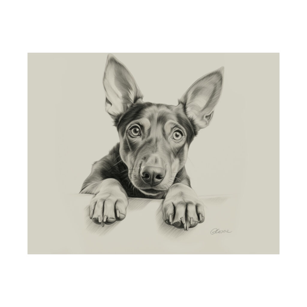 Doberman Portrait Fine Art Print