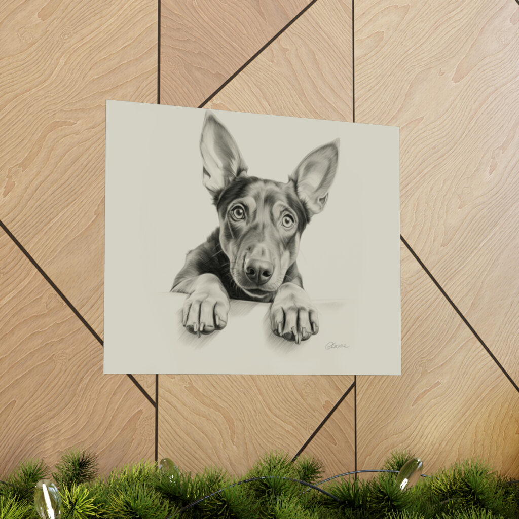 Doberman Portrait Fine Art Print