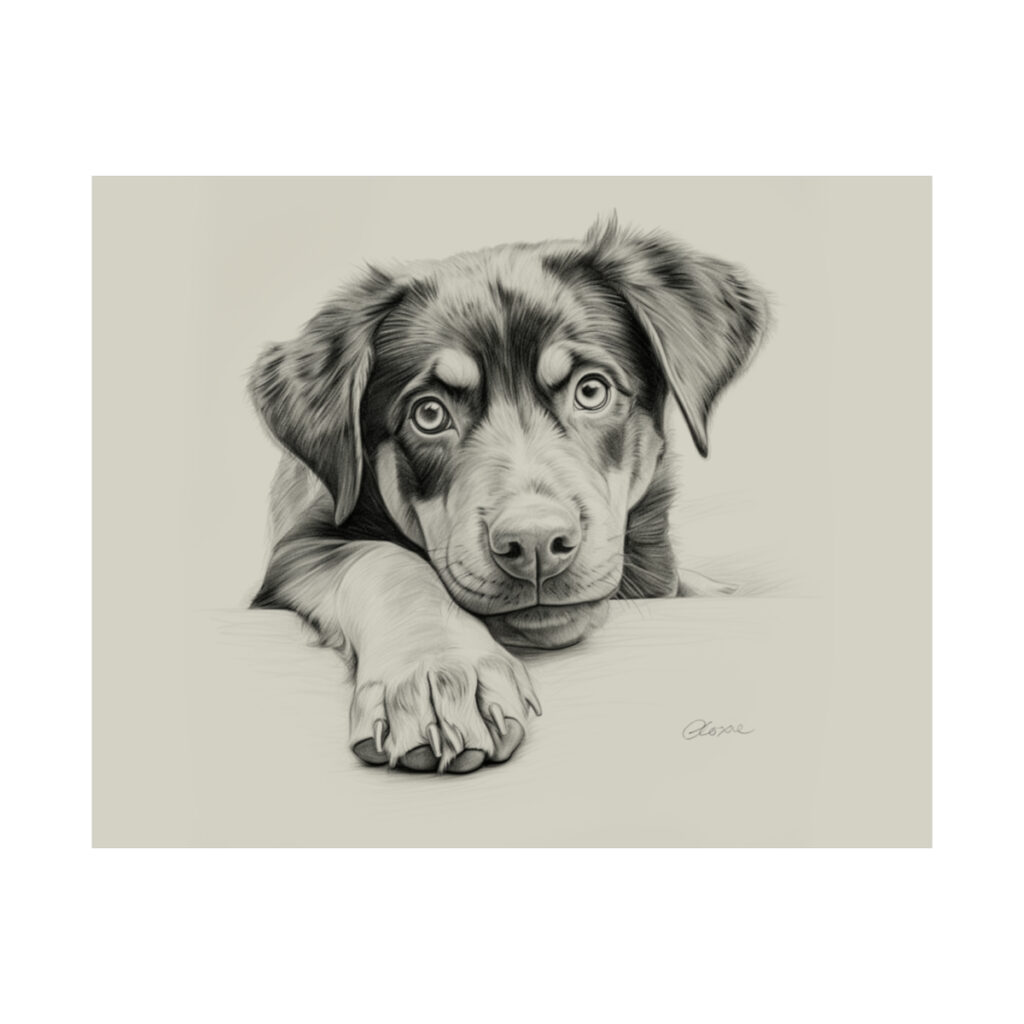 Rottweiler Portrait Fine Art Print