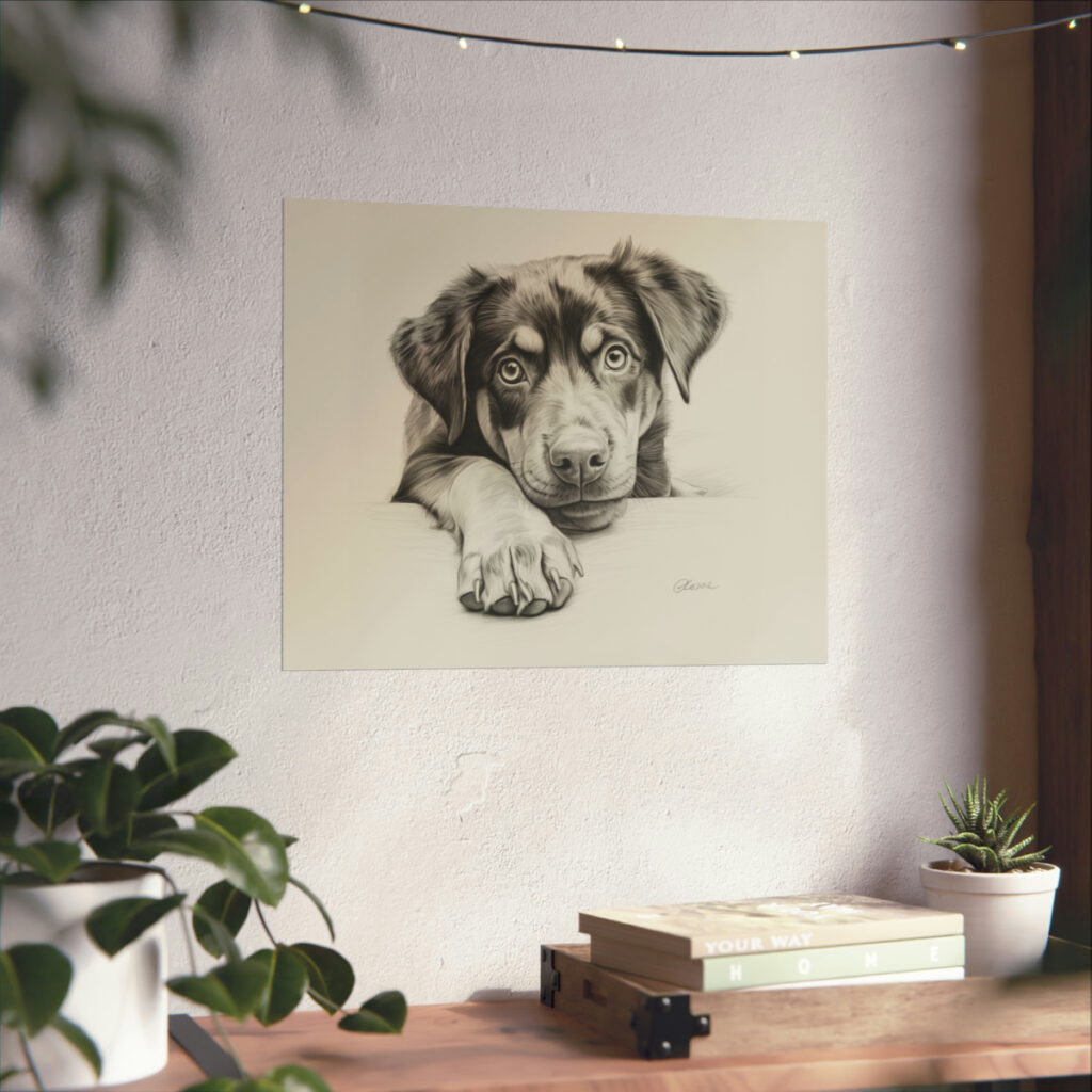 Rottweiler Portrait Fine Art Print