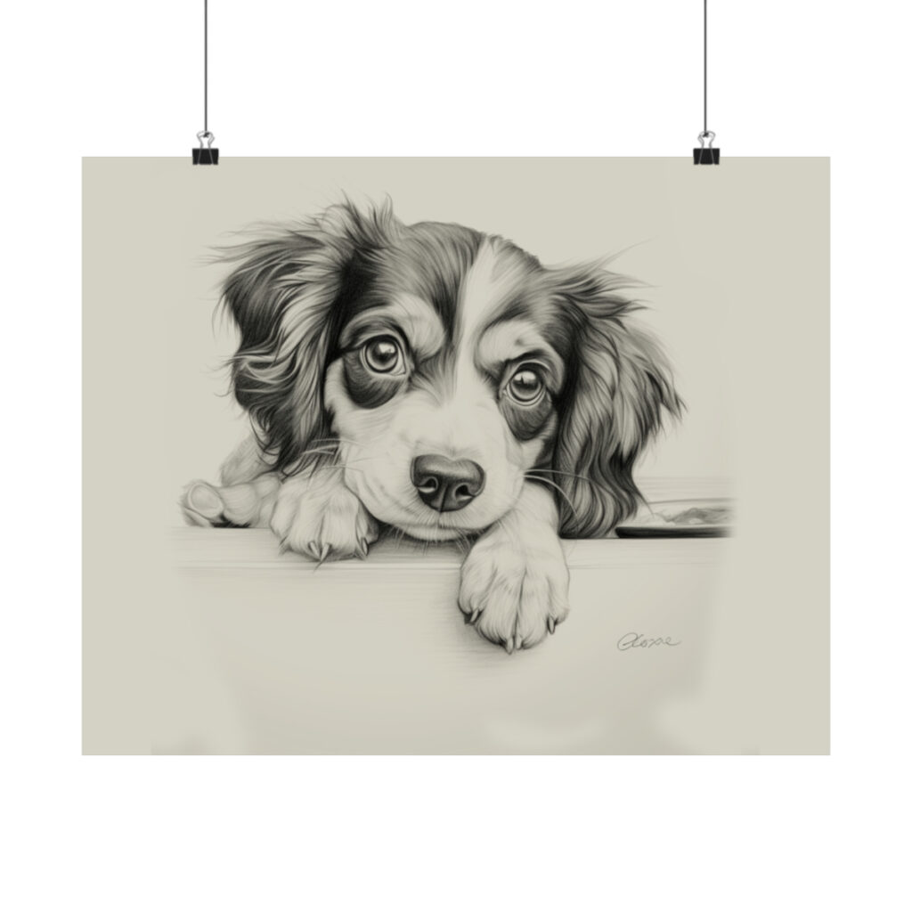 Cavalier King Charles Spaniel Portrait Fine Art Print