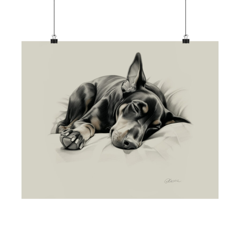 Doberman Portrait Fine Art Print