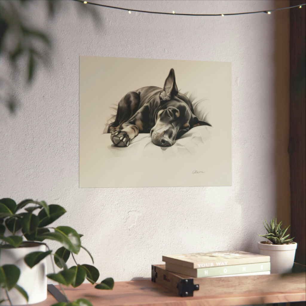 Doberman Portrait Fine Art Print