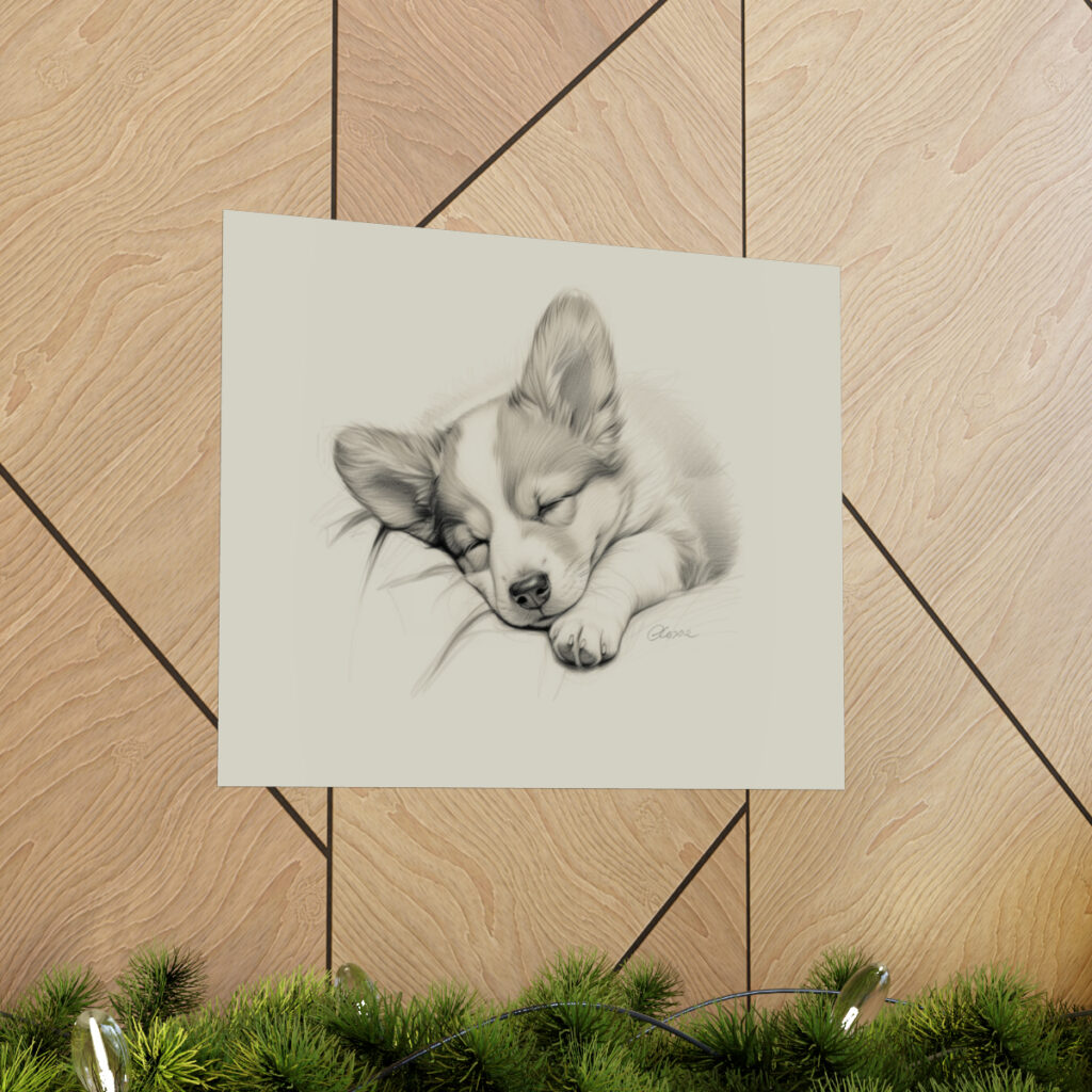 Pembroke Welsh Corgi Portrait Fine Art Print