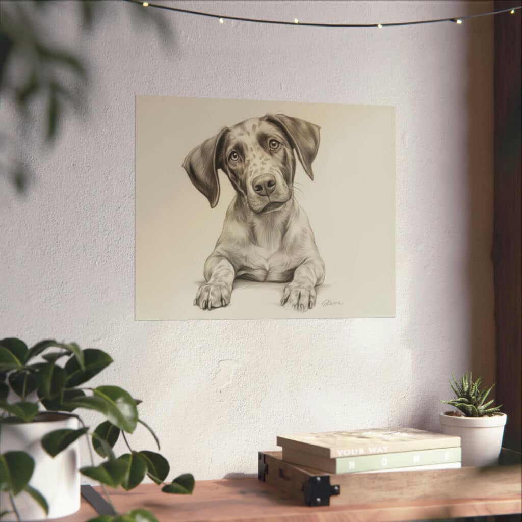 German Shorthaired Pointer Portrait Fine Art Print