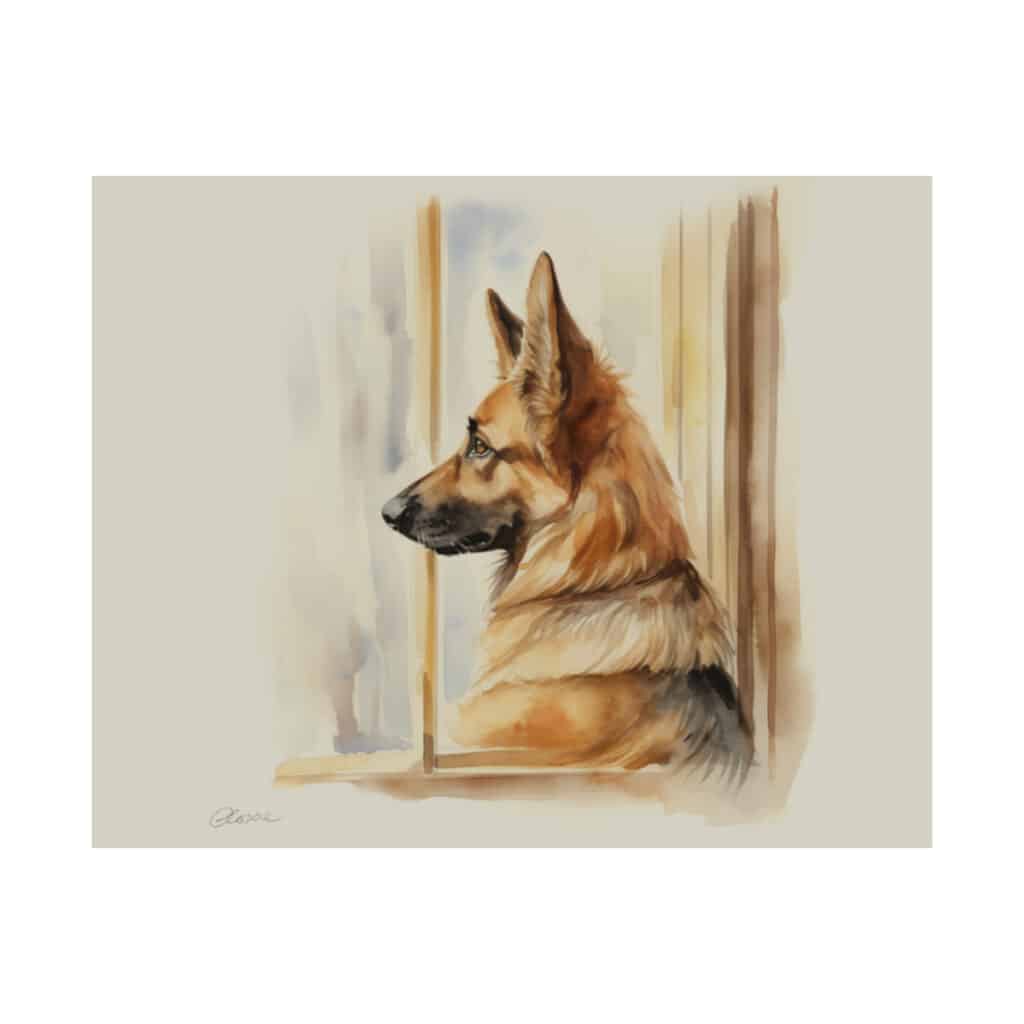 German Shepherd Portrait Fine Art Print