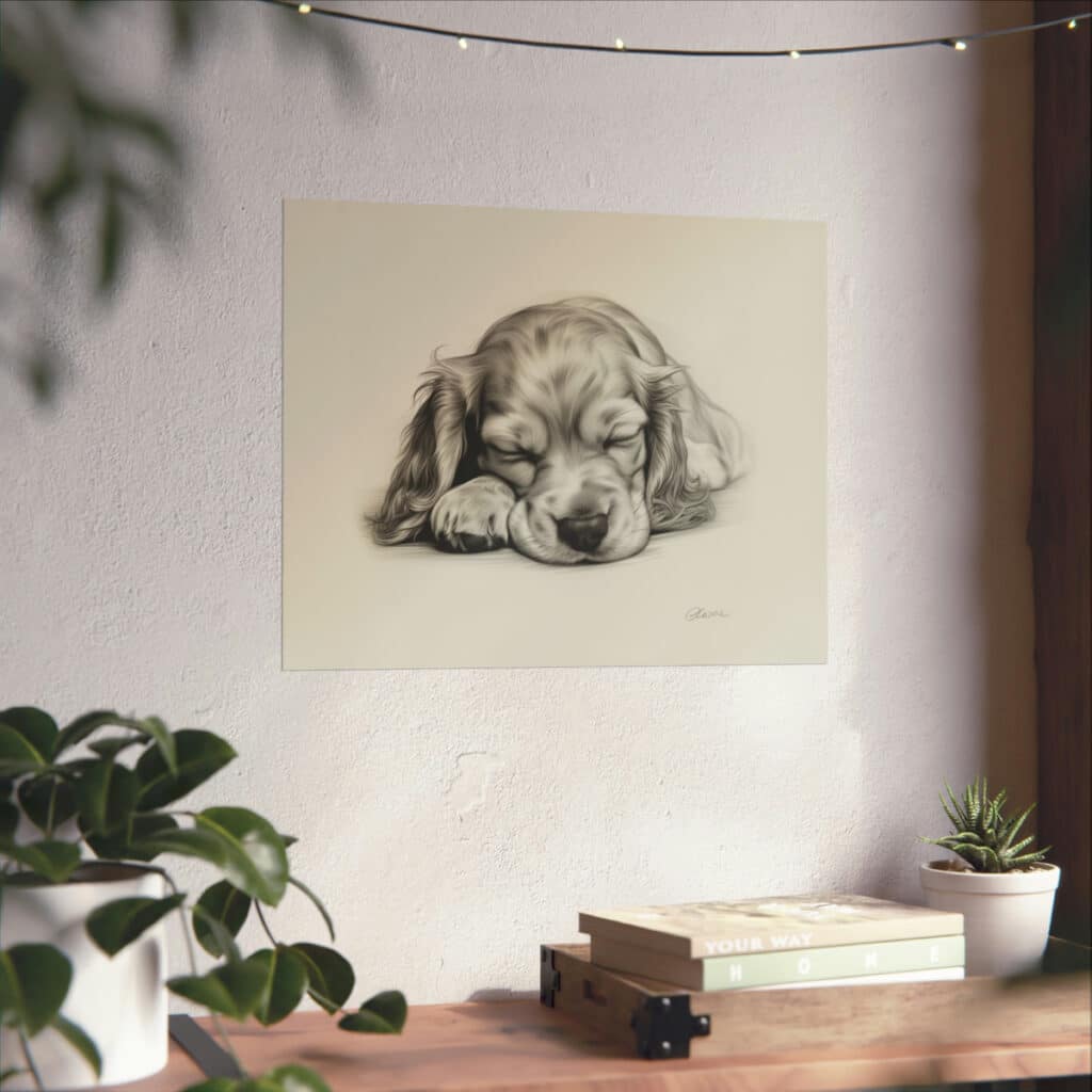 English Cocker Spaniel Portrait Fine Art Print