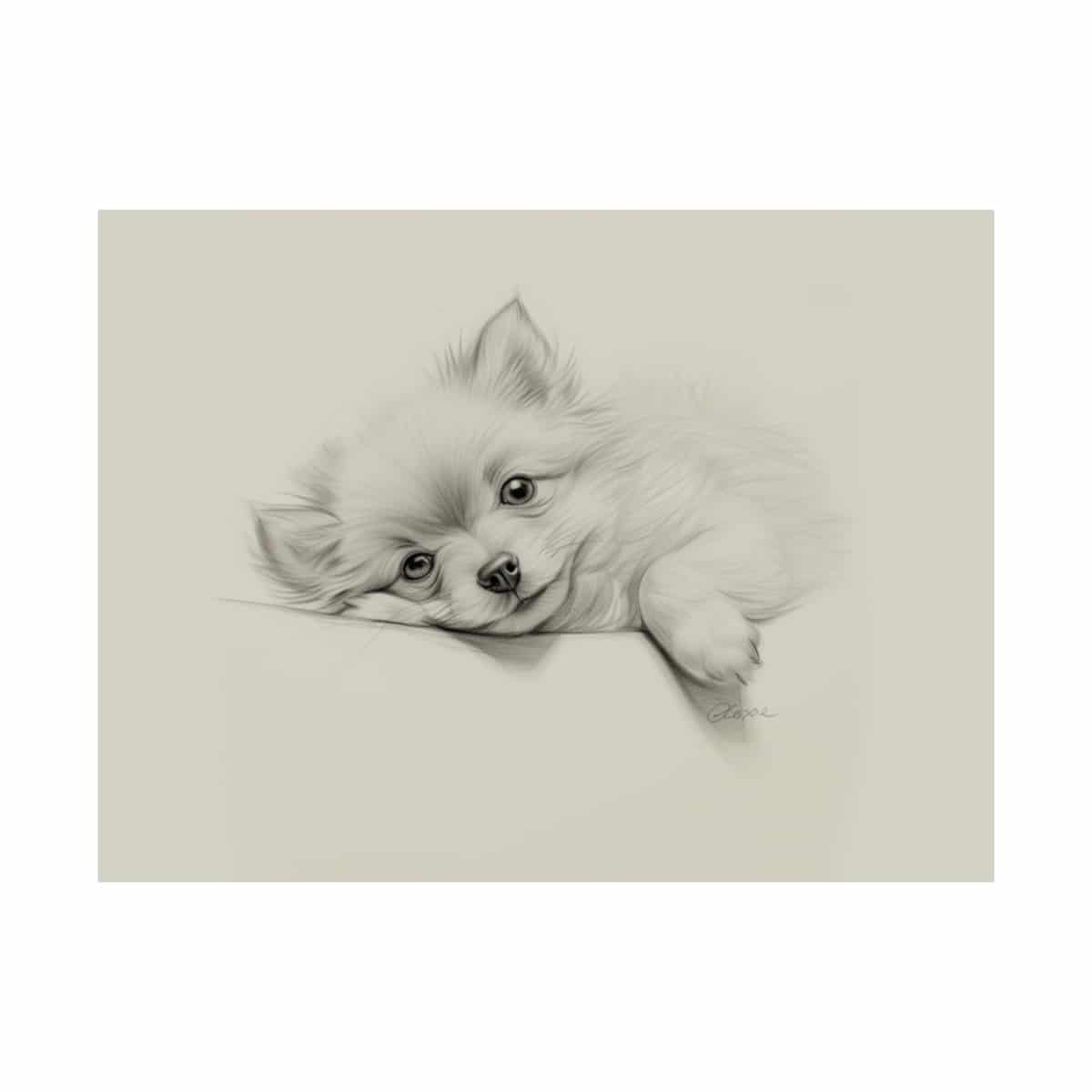 Pomeranian Portrait Fine Art Print