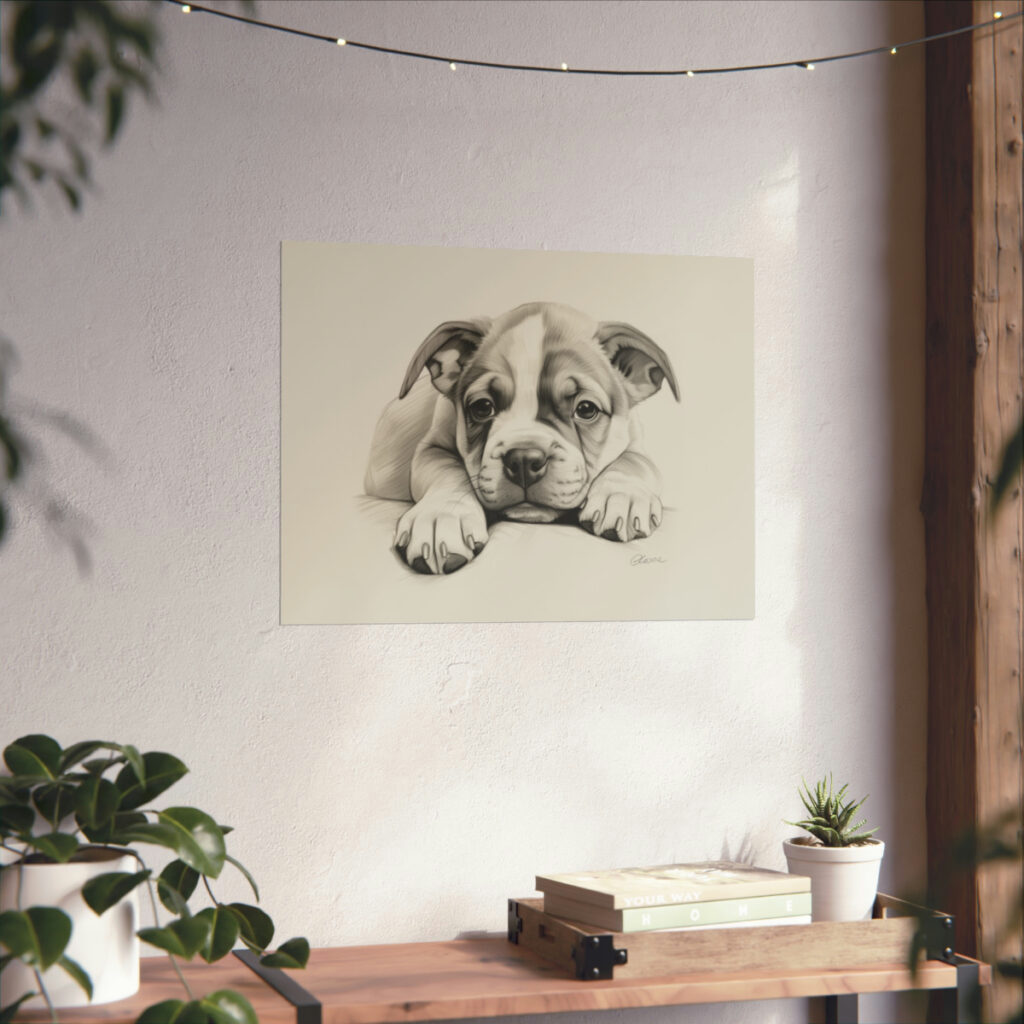 Bulldog Portrait Fine Art Print