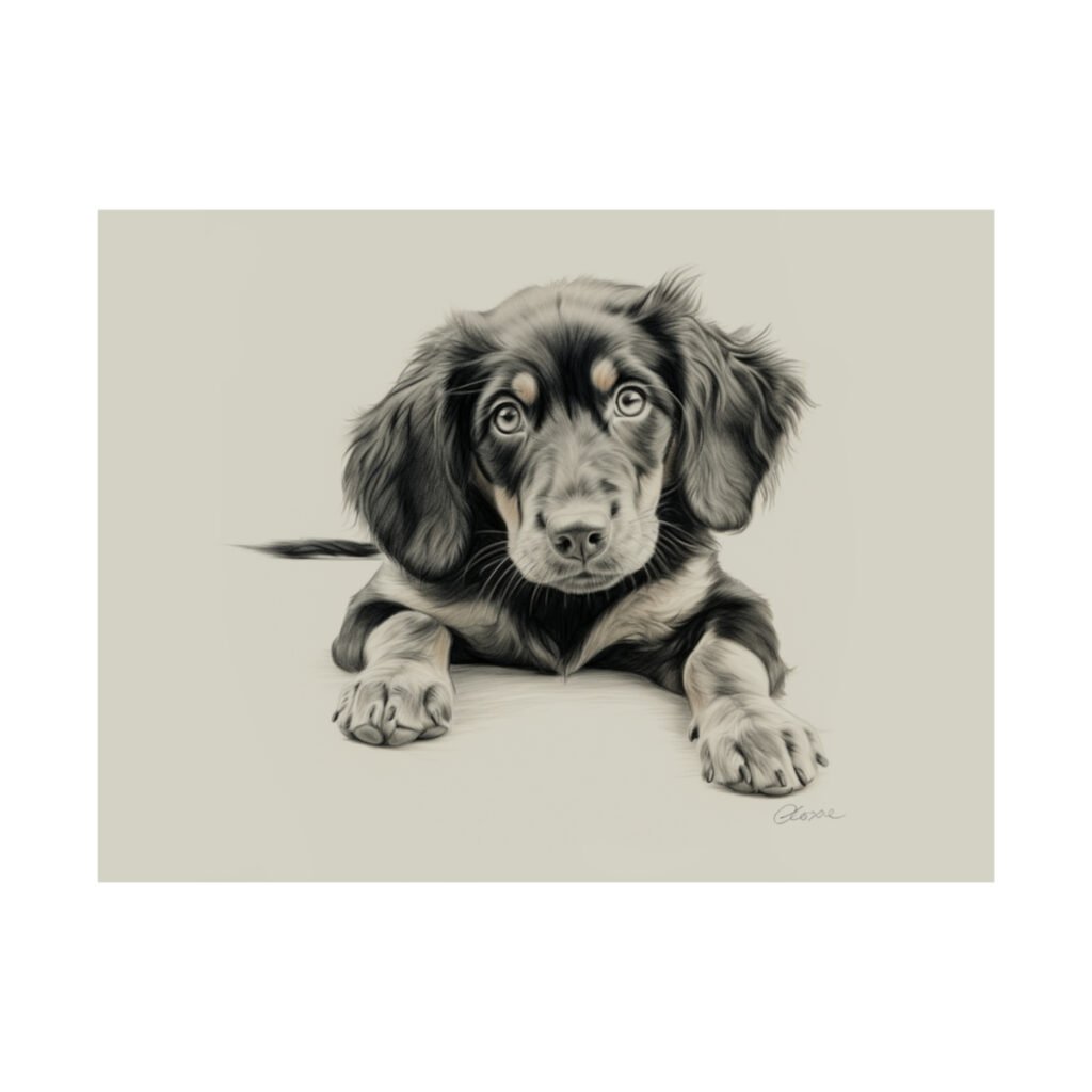 Gordon Setter Portrait Fine Art Print