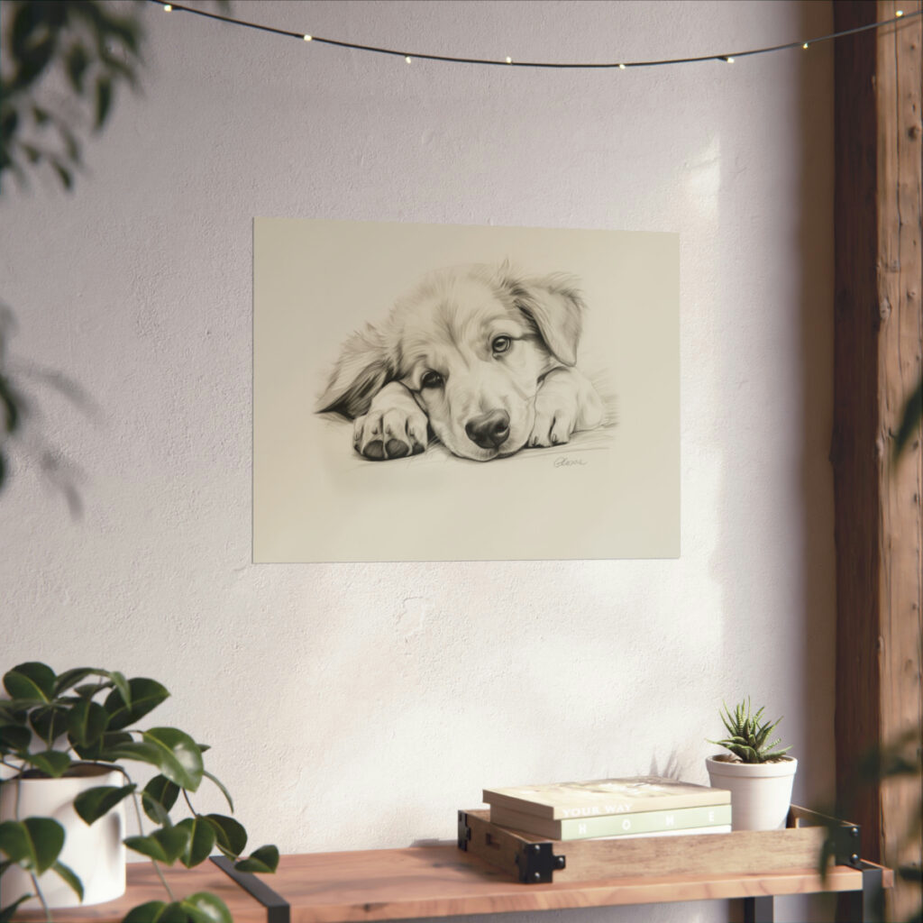 Golden Retriever Portrait Fine Art Print