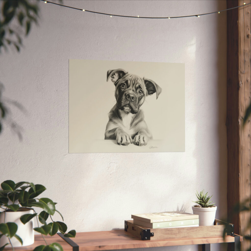 Boxer Dog Portrait Fine Art Print