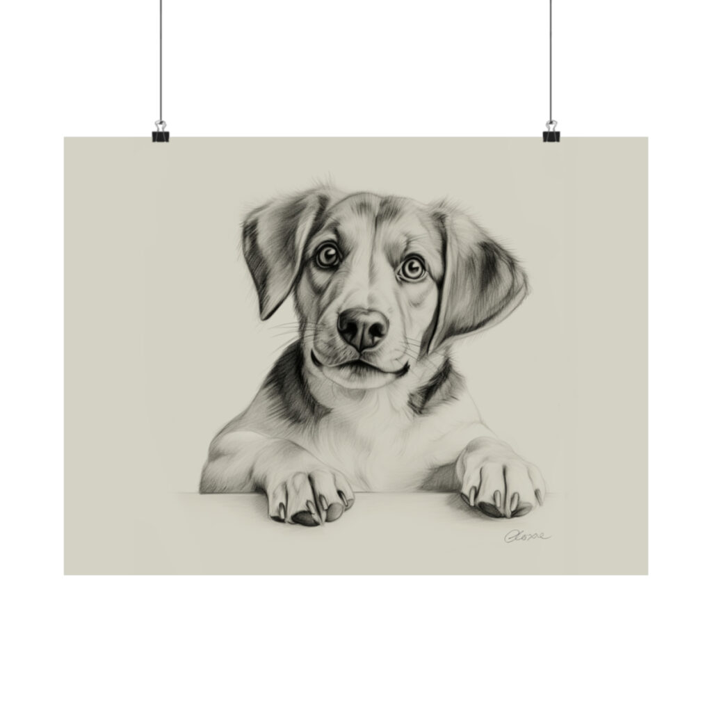 Beagle Dog Portrait Fine Art Print