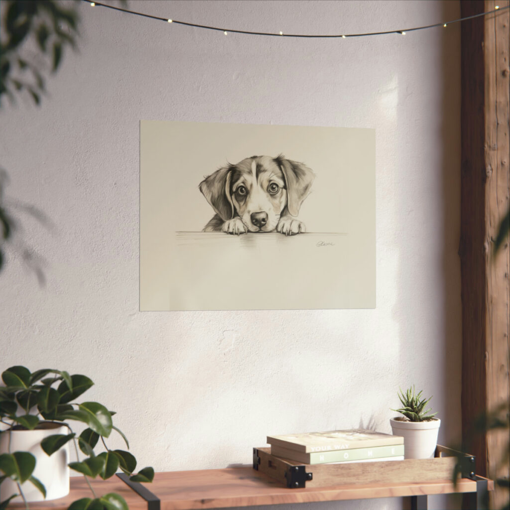 Beagle Dog Portrait Fine Art Print