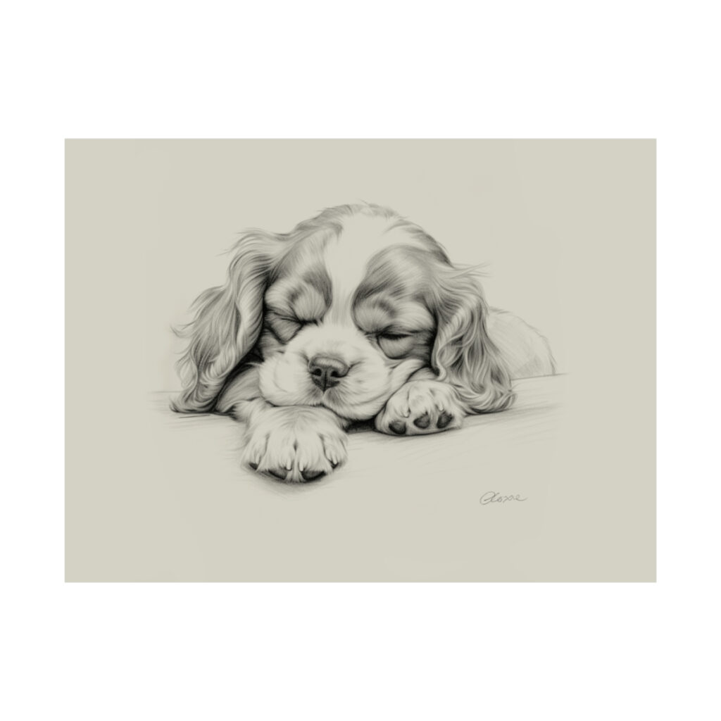 Cavalier King Charles Spaniel Portrait Fine Art Print