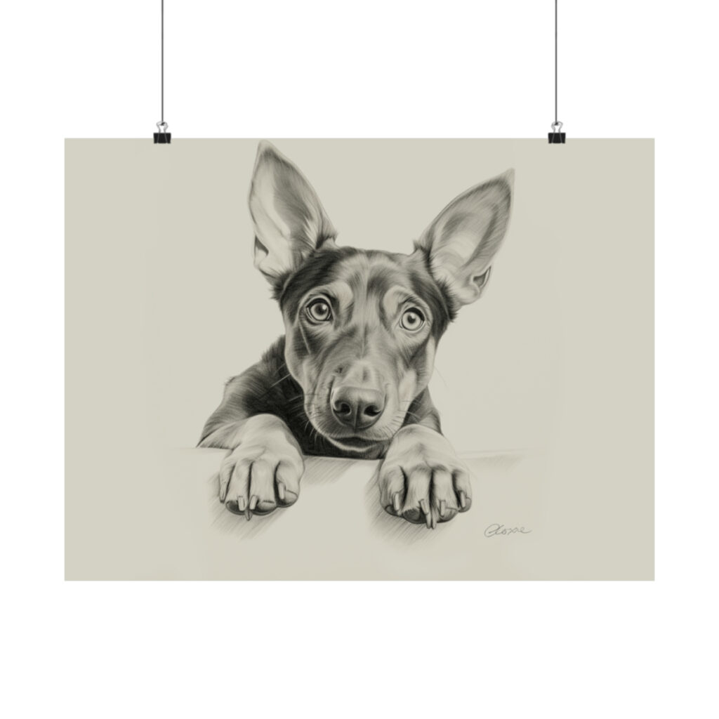 Doberman Portrait Fine Art Print