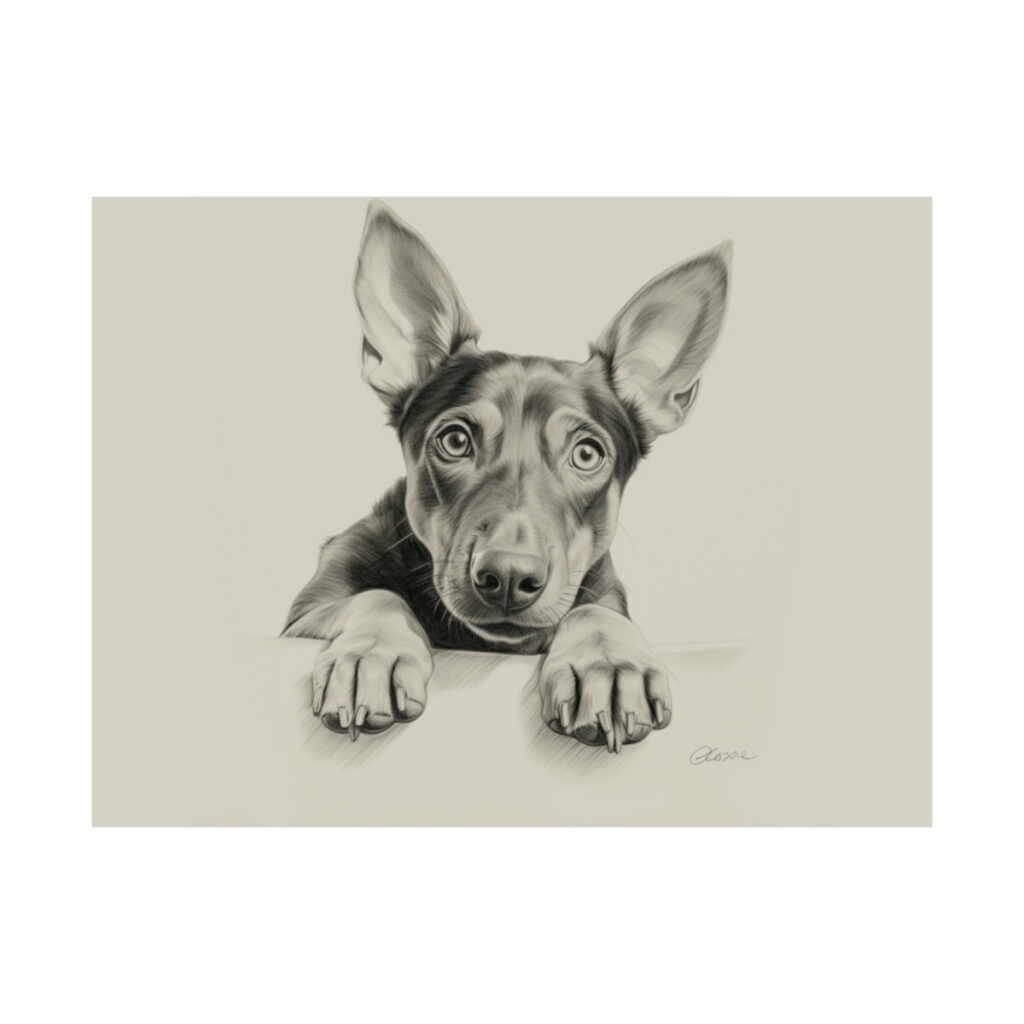 Doberman Portrait Fine Art Print