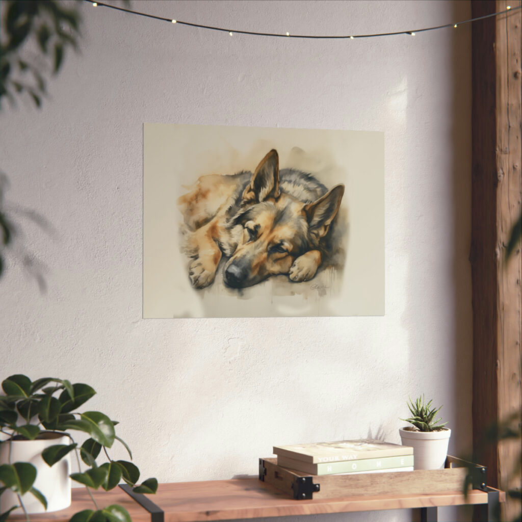 German Shepherd Portrait Fine Art Print