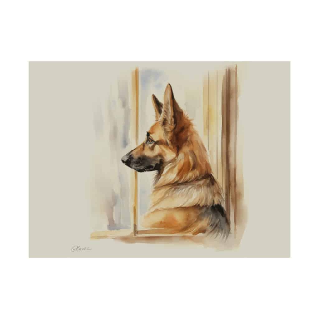 German Shepherd Portrait Fine Art Print