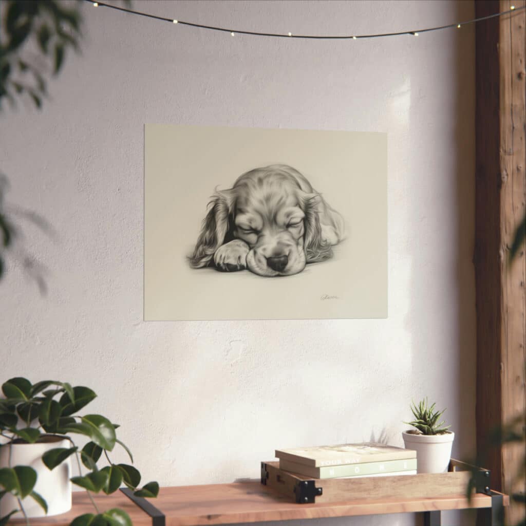 English Cocker Spaniel Portrait Fine Art Print