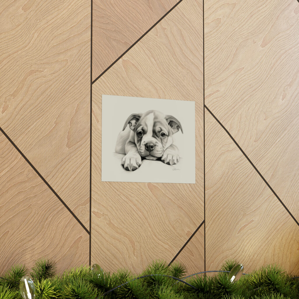 Bulldog Portrait Fine Art Print