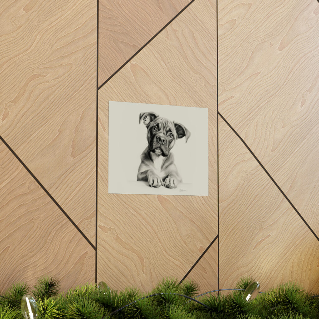 Boxer Dog Portrait Fine Art Print