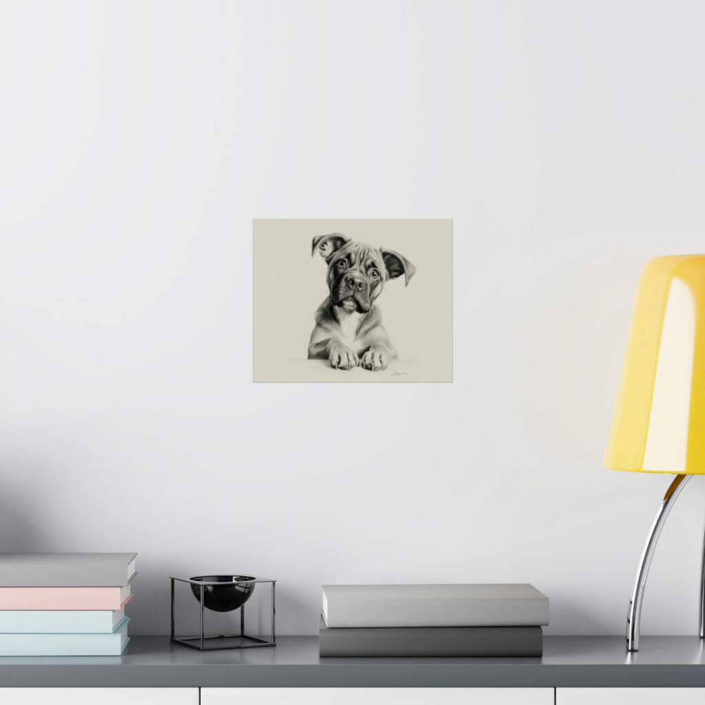 Boxer Dog Portrait Fine Art Print