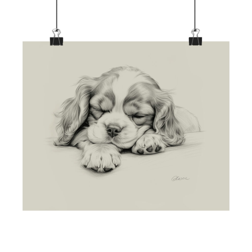 Cavalier King Charles Spaniel Portrait Fine Art Print