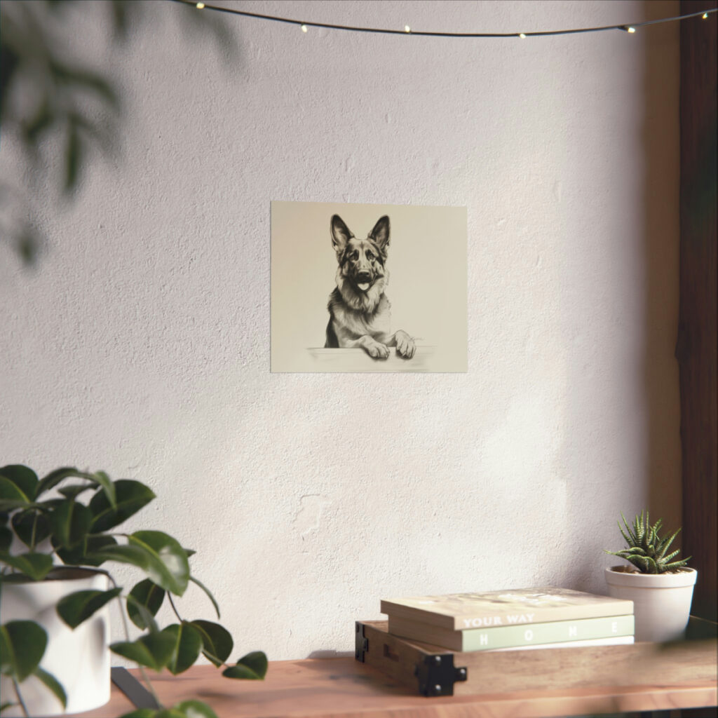 German Shepherd Portrait Fine Art Print