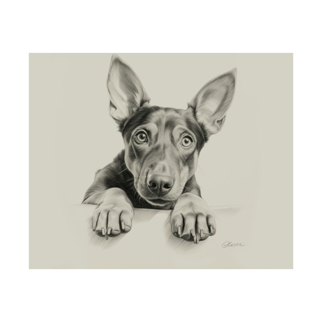 Doberman Portrait Fine Art Print