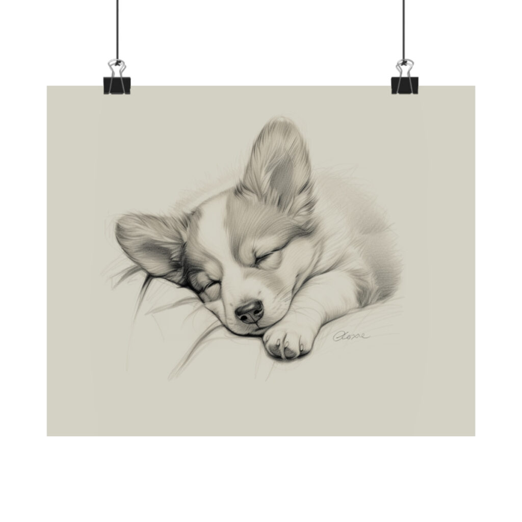 Pembroke Welsh Corgi Portrait Fine Art Print